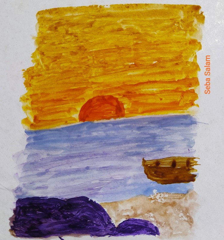 Sunrise 🌅 Watercolor painting